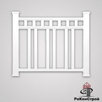 Декоративные заборы Holzdorf, вариант сборки №5, цвет белый в Симферополе